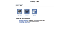 The LAMP stack control panel
