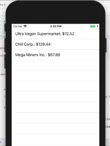 The iOS App displays the data from the MySQL database. Congratulations, you've learned how to connect an iOS app to a MySQL database!