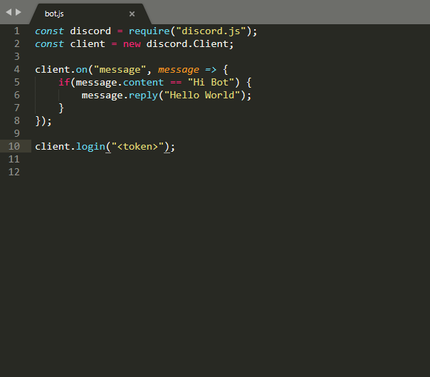 Discord bot JavaScript code