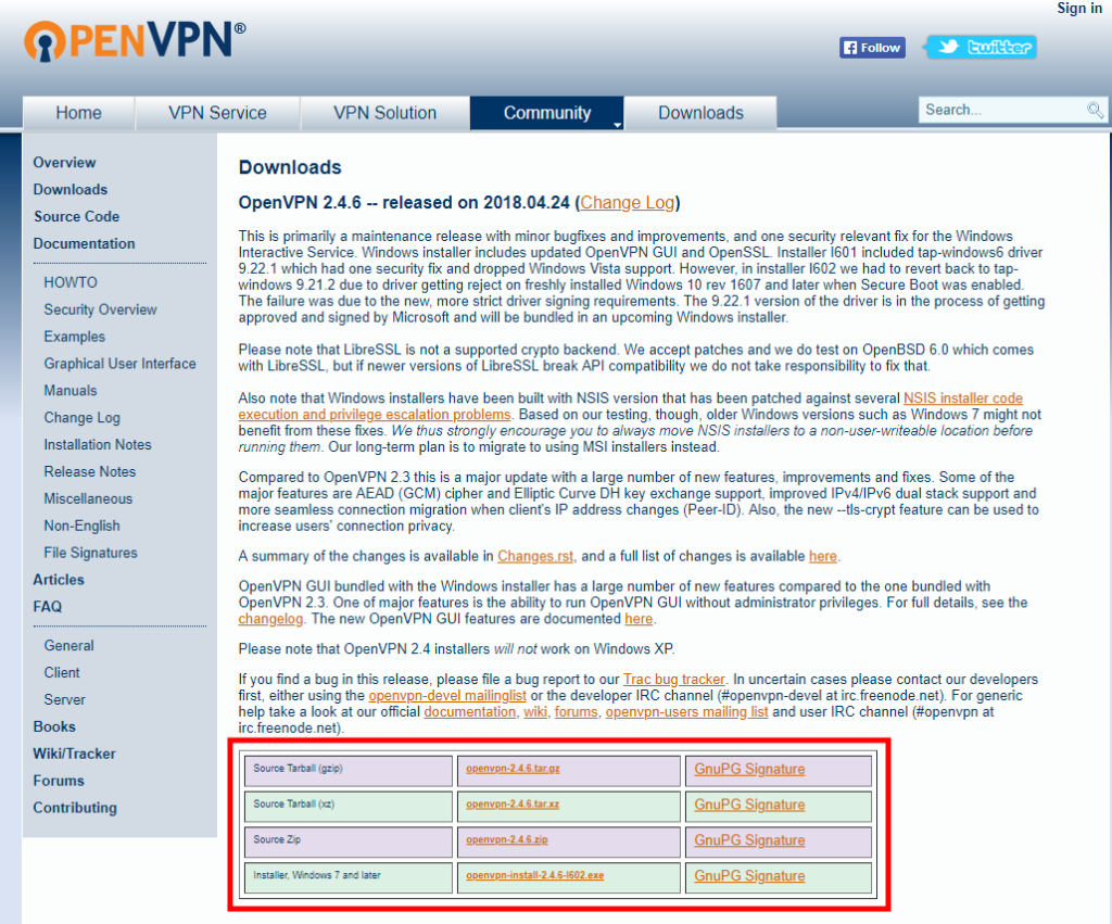 OpenVPN server desktop client