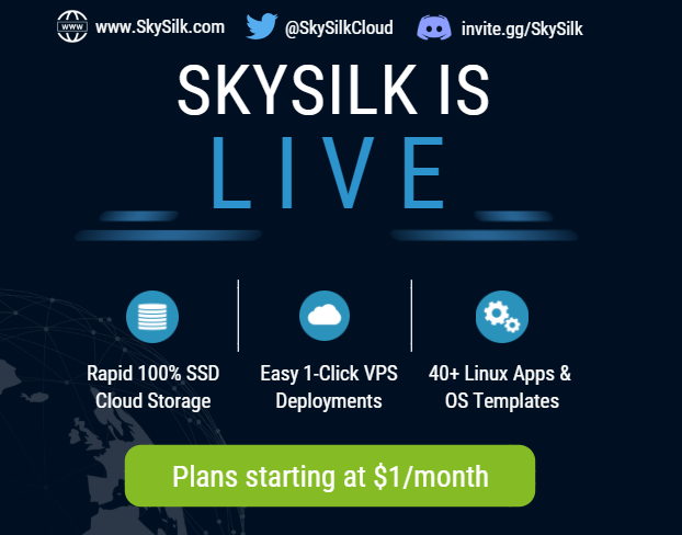 En trofast Række ud fysisk NEW! - SkySilk is LIVE! Introducing a New Cloud VPS Hosting Platform
