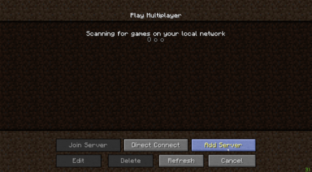 Adding your Minecraft server