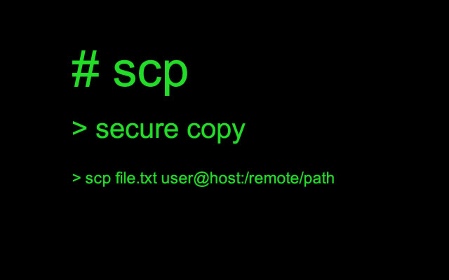 scp - an alternative to FTP