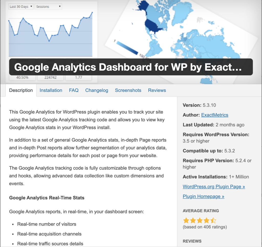 Google Analytics - website management and analytics