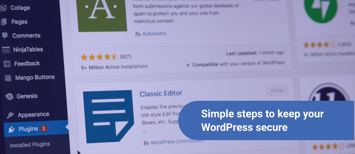 Simple steps to keep your WordPress secure